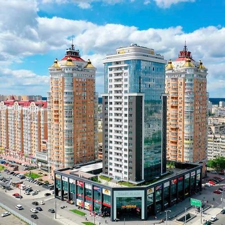 Vip Apartment 120M2 With Panoramic Windows, 22 Floor. Obolon 基輔 外观 照片
